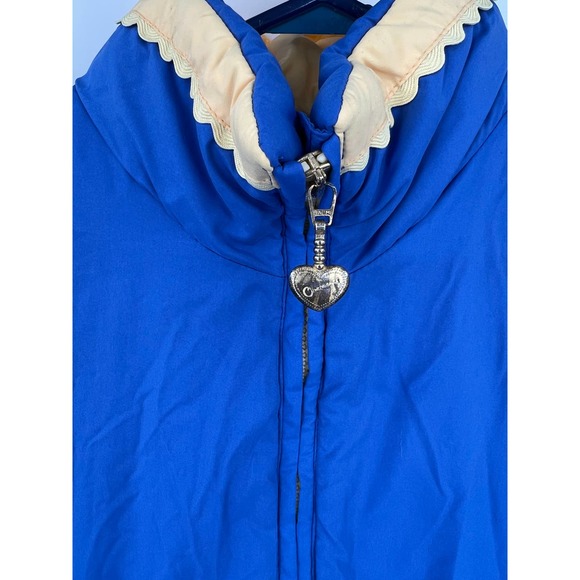 Obermeyer I grow Girls size 7 blue and yellow with floral design coat - Picture 4 of 8